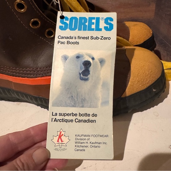 VTG 80’s Sorel Kaufman Sentry STEEL TOE Made in Canada Boots Wool Liner Men 9 main image 10